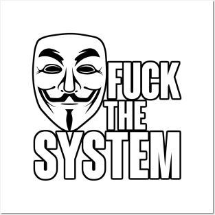 Fuck the system vendetta Posters and Art